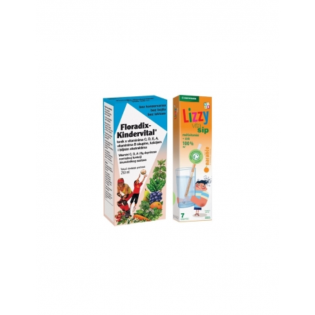 Dietpharm Floradix Kindervital tonik  250 ml + POKLON Lizzy Vitasip multivitaminske slamke