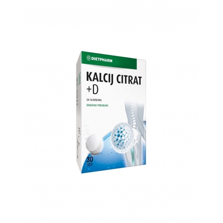 Dietpharm Kalcij citrat + D šumeće tablete 30 kom