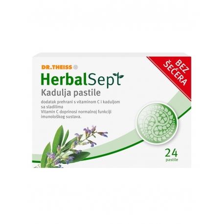 Dr. Theiss Herbalsept kadulja pastile bez šećera 24 kom