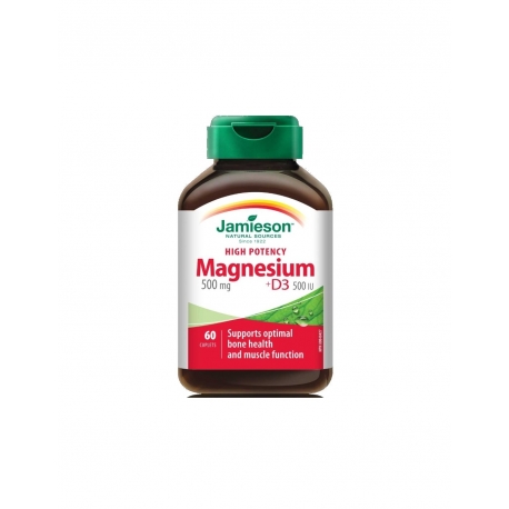  Jamieson Magnezij 500 mg + D3 tablete 60 kom