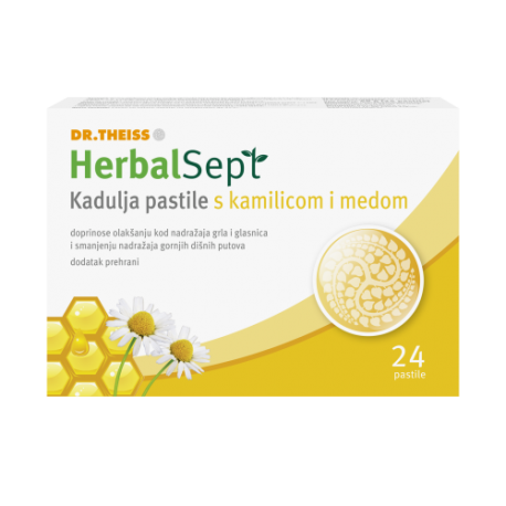 HERBALSEPT PASTILE KADULJA S KAMILICOM I MEDOM