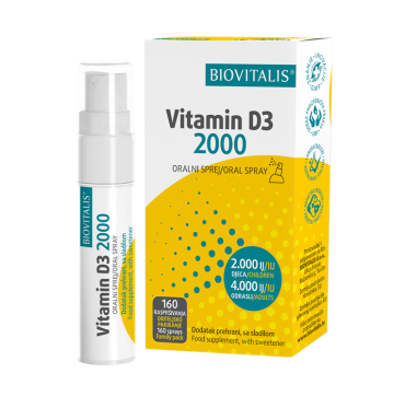 BIOVITALIS VITAMIN D3 2000IJ ORALNI SPREJ