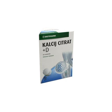 DIETPHARM KALCIJ CITRAT + D 30 ŠUMEĆIH TABLETA