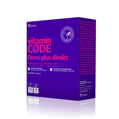 Yasenka Vitamin Code Ferro plus direkt vrećice 20 kom