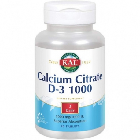KAL CALCIUM CITRATE D3 1000MG/25 MCG