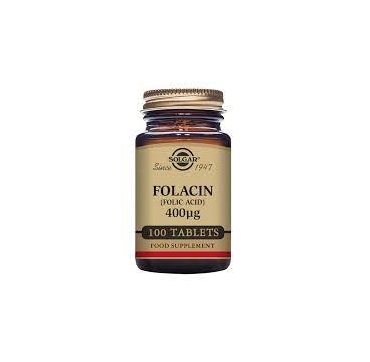 SOLGAR FOLACIN 400 MCG A 100 TBL