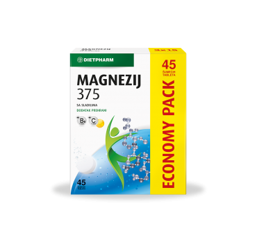 MAGNEZIJ 375 ŠUMEĆE TABLETE 45 KOM DIETPHARM 