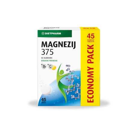 MAGNEZIJ 375 ŠUMEĆE TABLETE 45 KOM DIETPHARM 