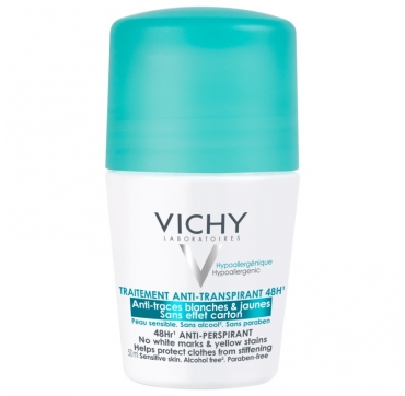 Vichy DEODORANT Dezodorans Roll-on do 48h bez bijelih tragova i žutih fleka 50 ml