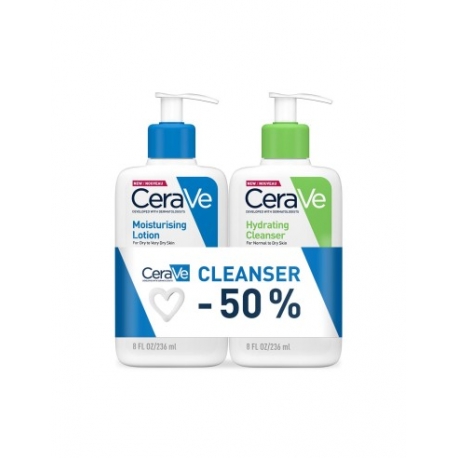 CeraVe Hidratantni losion  236 ml + 50% POPUST CeraVe Hidratantna emulzija za čišćenje 236 ml