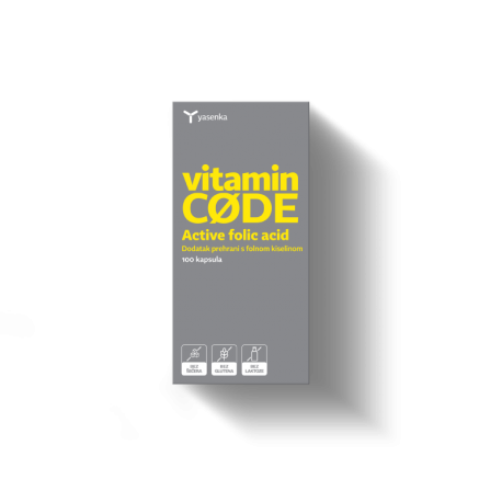 Yasenka Vitamin Code Active folic acid kapsule 100 kom kutija