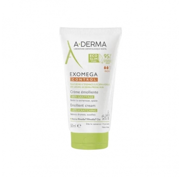 A-derma Exomega Control Emolijentna Krema 50 ml dvije bočice na slici