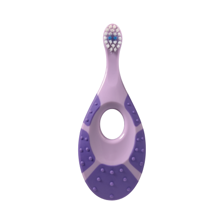 dječja četkica za zube Step by step 1 ljubičasta beba gricka četkicu