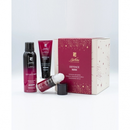 Bionike Gift Box Defence Man na plavoj podlozi sa zlaznim zvjezdicama