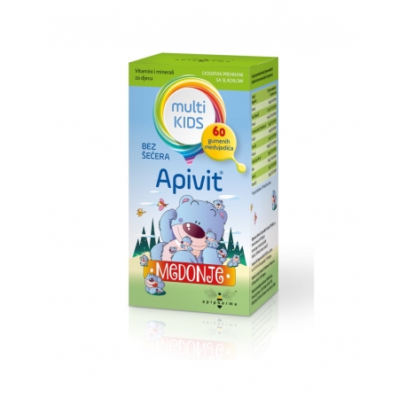 Apipharma Apivit Multi kids Medonje gumeni bomboni 60 kom