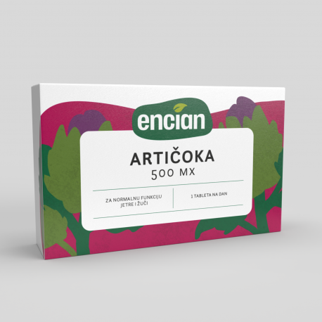 Encian Artičoka 500 MX tablete 30 kom