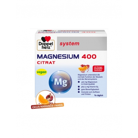 Doppelherz System Magnezij 400 citrat vrećice 20 kom