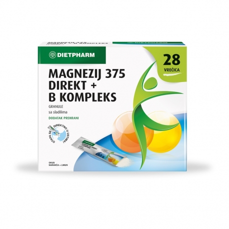 Dietpharm Magnezij 375 Direkt + B kompleks granule 28 kom