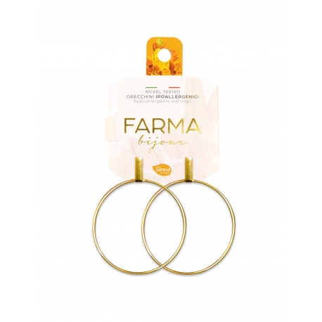 Farma Bijoux Hipoalergene naušnice Hoops, 40 mm